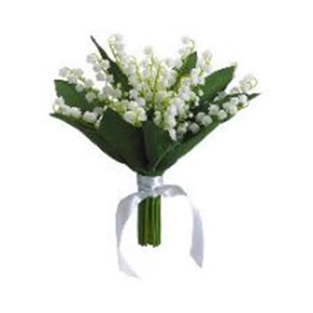 FBQ121-CR 10 In. Lily Of The Valley Bouquet Cream- Pack Of 6